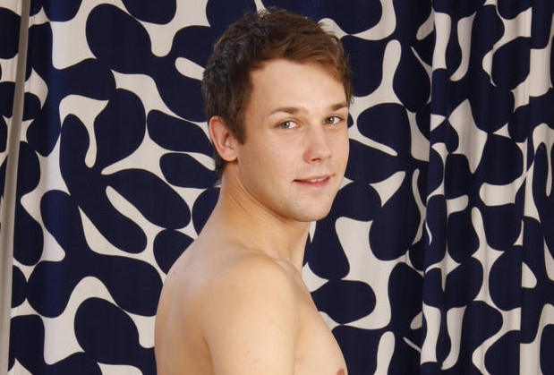 Shy college roommate shows his butt