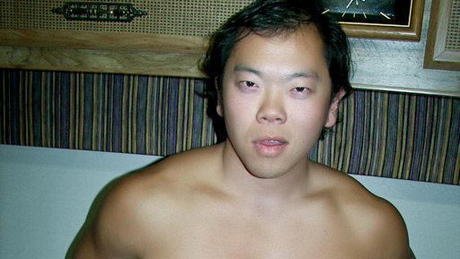 Asian Hunk Stripping in the Kitchen